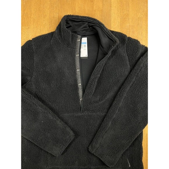 Nike Men’s Yoga Sherpa Fleece Pullover Sweater DD2182-010 Black Size Medium - Picture 4 of 5